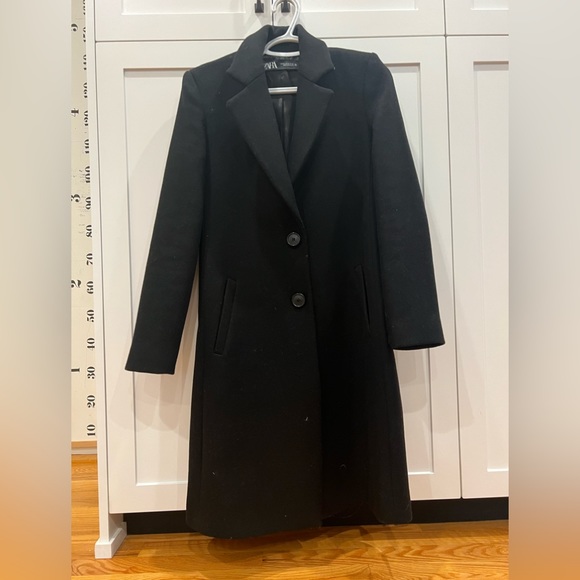 Zara Overcoat, XS, black - Picture 1 of 3